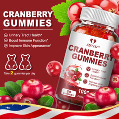 MENXI Cranberry Gummies – Urinary Tract Health & Antioxidant Defense Frmla 60pcs