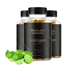 3-Pack Black Girl Vitamins Collagen Gummies – Daily Collagen Support-180 Gummies