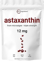 3 package Micro Ingredients Astaxanthin 12mg, 120 Softgels, Dietary Supplemen…
