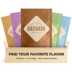 Ka’Chava All-In-Nutrition Shake Blend, 5 Flavor Sample Pack, 5 Servings, 85+ …