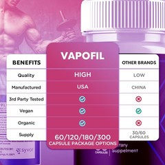 (1-3 Pack) Vapofil Advanced Male Pills Vapo Fil Formula Supplement 60 Capsules