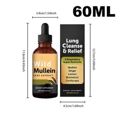 Premium Lung Health Supplement RespiClear Wild Mullein Drops Respiratory Support