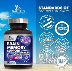 Brain Supplement for Memory & Focus – Nootropics for Concentration & Energy