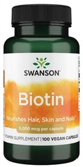 Biotin 5,000 mcg (5 mg), 100 Vegan Capsules
