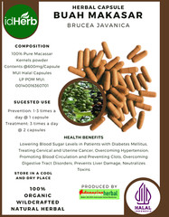 [idHerb] 100-800 Capsules Buah Makasar Brucea Javanica Organic WildCrafted