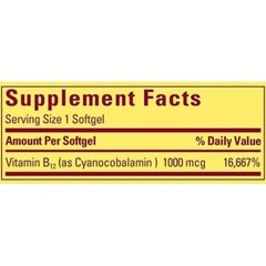 Nature Made Vitamin B12 1000mcg, 400 Softgels 06/2025