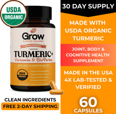 Organics, Extra Strength Turmeric, Inflammatory Response, 120 Vegan Tablets