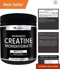 200 Mesh Micronized Creatine – 5g per Serving, Non-GMO, Rapid Absorption
