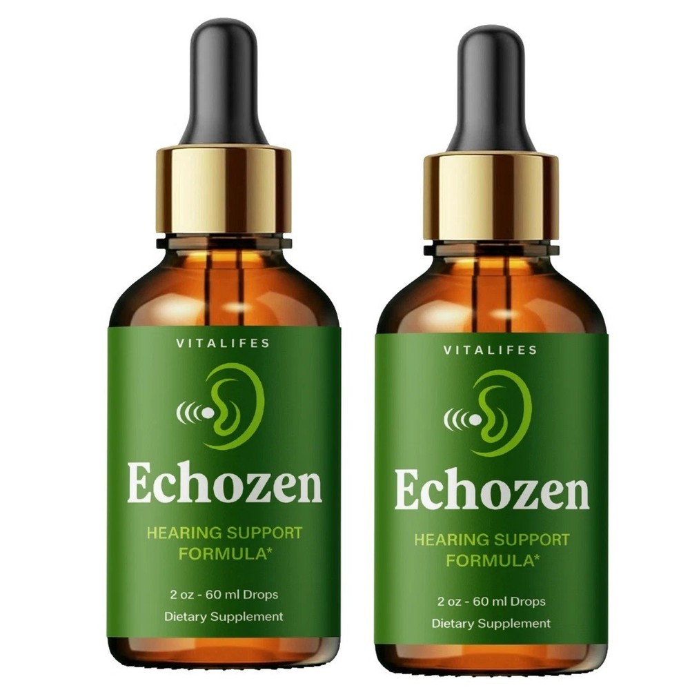 (2 Pack) Echozen Ear Health Support Drops Natural Echo Zen Vitamin 60 Servings