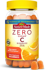 Nature Made Zero Sugar Vitamin C Gummies 250mg Immune Sugar Free 100 Count