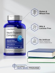 Brain Support Supplement | 120 Capsules | Memory, Focus, Clarity | by Horbaach