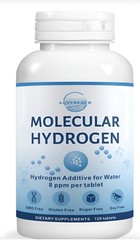 Aquerenew Molecular Hydrogen Tablets 8 PPM Hydrogen 120 Tablets H2