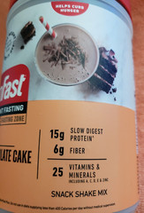 SLIM FAST – Intermittent Fasting – Double Chocolate Cake – 11.3 oz – Exp 4/2025