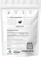 Micro Ingredients Vitamin D3 10,000 IU + K2, with Virgin Coconut Oil,exp 10/2027