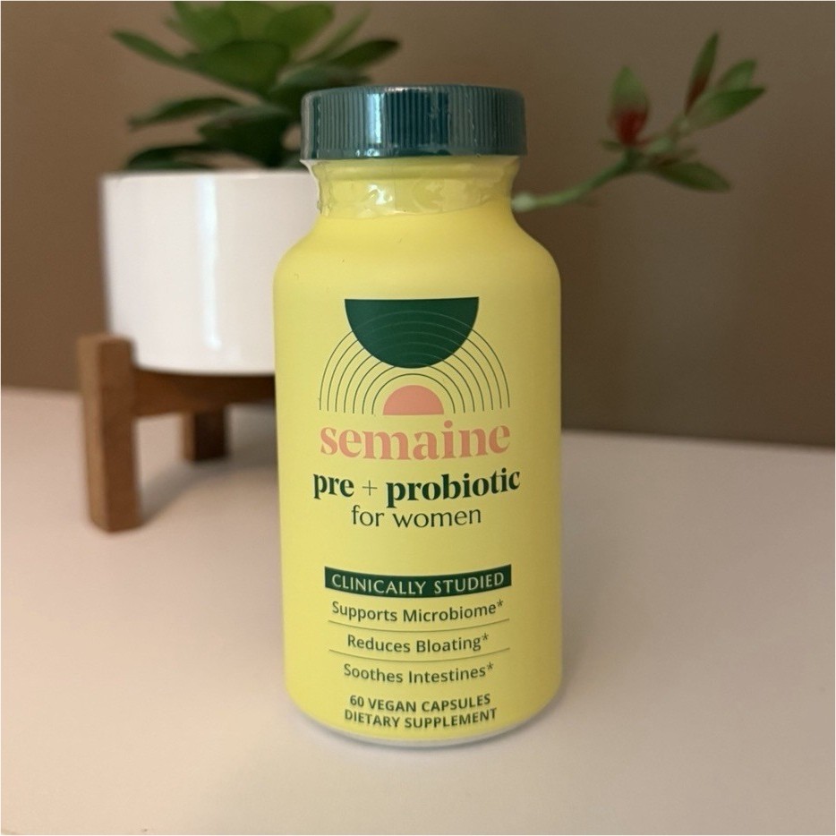 semaine Pre + Probiotic Digestive Support 60 Vegan Capsules w/ Psyllium, Acacia