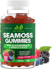 Sea Moss 3000Mg Gummies with Bladderwrack and Burdock Root – Natural Irish Sea M