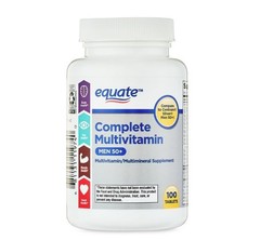 2 PACK Equate Complete Multivitamin/Multimineral Supplement Tablets, Men 50+