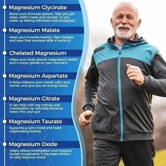 3PCS Viyouth Magnesium 7 Complex Capsules 60 Count Sleep Support Bone Health**