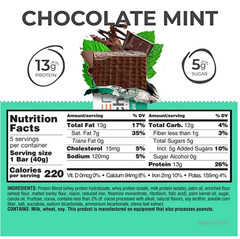 Power Crunch Protein Energy Bars Chocolate Mint 6 Pack 5 Count