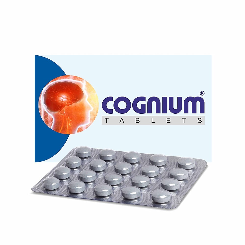 Charak Pharma Cognium Tablet For Memory Focus Concentration Reduce Stress 40Tabs
