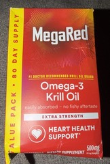 Schiff MegaRed Omega-3 Krill Oil 80 Softgels xtra Strength Exp 09/2027