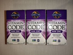 Vitamin Code Raw Zinc 60 Capsules – 3 Pack (EXP 02/2024)