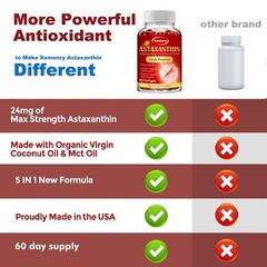 Astaxanthin 24mg Capsules – Powerful Antioxidant – with Ashwagandha Root Extract