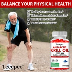 Antarctic Krill Oil Supplements Rich Omega 3 Balanced Heart Health 120 Pills US