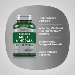 Piping Rock Mega Multi Mineral Chelated Supplement | 120 Count (Pack of 1)