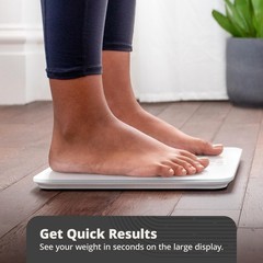 Digital Bathroom Scale – High-Precision Body Weight Scale, 400 lb Capacity, Back