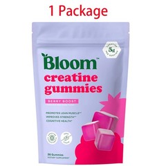 Bloom Creatine Monohydrate Gummies Sugar-Free Enhances Strength Cognitive Health