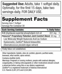 Flexuron Daily Joint Care by Purity Products 30 softgels Fresh Krill exp 3/2025