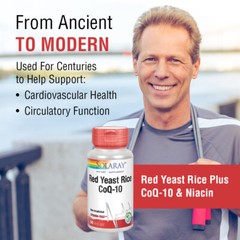 Solaray Red Yeast Rice Plus CoQ-10 | With Niacin for Added Cardiovascular