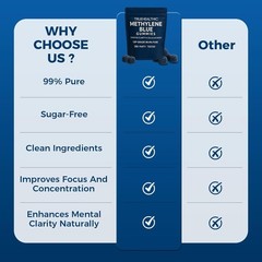 Truehealthic Mtlene Blue Gummies 30 Servings Each 60 Total Energy | Pack 0f 2