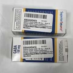 2 Pack SuperiorSource GABA 100 mg, 200 Total Instant Dissolve Tablets EXP 3/2027