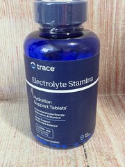 NEW SEALED Trace Electrolyte Stamina Big Bottle 300 tabs Factory Sealed 09/2027