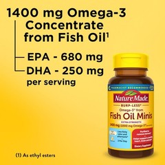 Nature Made Extra Strength Burp Less Fish Oil Omega 3 60 Count (Pack of 1)
