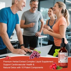 Cayenne Pepper Drops Supplement Liquid + Hawthorn Berry Beet Root Powder Extract