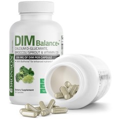 Bronson DIM Balance+ Calcium D-Glucarate, Broccoli 30 Count (Pack of 1)