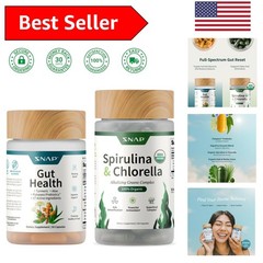 Gut Health Plus Spirulina & Chlorella Supplement – 170 Veg Capsules for Vitality