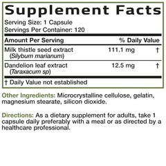 Bronson Milk Thistle & Dandelion Extract Liver Health Support 120 Capsules