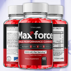 (3 Pack) Max Force Gummys Advanced Male Support Supplement MaxForce 180 Gummies