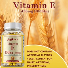 Vitamin E 1000 IU 450mg Capsules – Supports Skin Health, Anti-Aging, Antioxidant