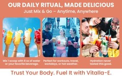 VITALLA-E Electrolyte Powder Drink Mix – 10.16 oz – Fruit Punch, 90 Servings