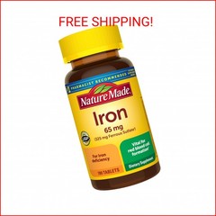 Nature Made Iron 65 mg (325 mg Ferrous Sulfate) Tablets, Iron Supplements, Dieta
