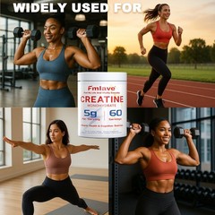 Micronized Creatine Monohydrate Powder 300g, 60 Servings, Unflavored, Non-GMO