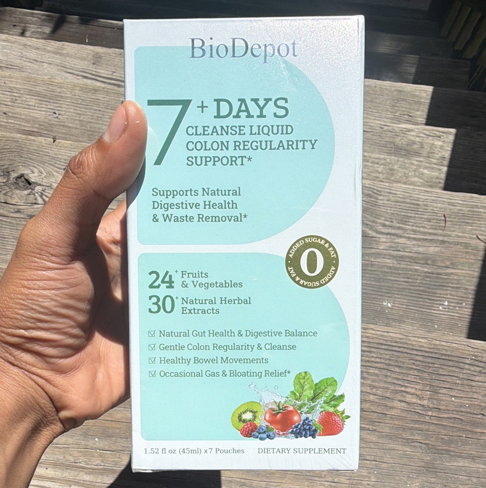BioDepot 7+ Days Cleanse Liquid Colon Regularity Support, No Added Sugar, 7