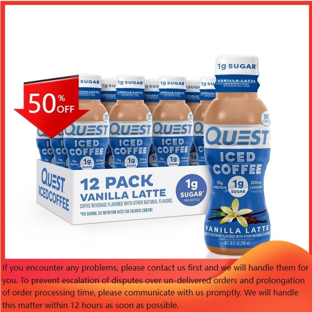 Quest Nutrition Vanilla Latte Caffeinated Protein Iced Coffee – 12pk