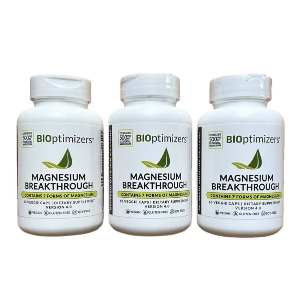 Breakthrough Bioptimizers 3 Magnesium all 7 essential forms, 60 capsules – pack