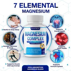 Magnesium Complex 1000mg – 7 Magnesium Blend for Sleep, Muscle & Heart Health